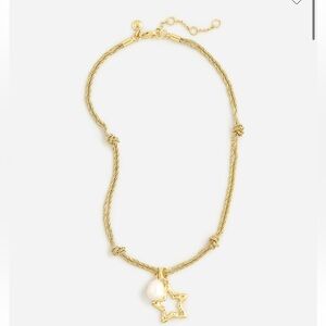 J. Crew Star Pendant Necklace with Fresh Water Pearl